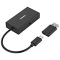 hama 200125 usb otg hub card reader 3 ports usb a incl usb a adapter extra photo 1