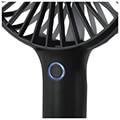 hama 12368 portable hand fan battery chargeable via usb 3 levels base blk extra photo 3