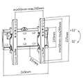 gembird wm 42t 02 tv wall mount tilt 23 42  extra photo 1