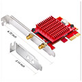 cudy we3000s ethernet adapter pcie tri band 24 5 6 ghz 574 2400 mbps extra photo 2