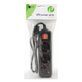 gembird eg psu3 01 ups power strip 3 schuko fused switch 16 a c14 plug 06m black extra photo 2