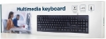 gembird kb um 107 multimedia keyboard black us layout extra photo 1