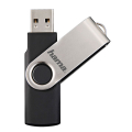 hama 104302 rotate usb flash drive usb 20 64 gb 10 mb s black silver extra photo 1