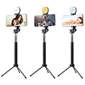 tracer tripod selfie stick with lamp and bt remote control extra photo 1