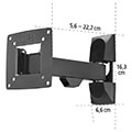 hama 220820 tv wall bracket swivel tilt 66 cm 26 up to 15 kg extra photo 9