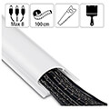 hama 220984 cable duct self adhesive semicircular 100 x 7 x 21 cm pvc white extra photo 6