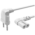hama 221102 power cable angled both sides euro plug double groove c7 5 m white extra photo 1 hama 221102 power cable angled both sides euro plug double groove c7 5 m white extra photo 1