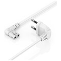hama 221102 power cable angled both sides euro plug double groove c7 5 m white extra photo 2 hama 221102 power cable angled both sides euro plug double groove c7 5 m white extra photo 2