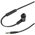 hama 184135 intense headphones in ear microphone flat ribbon cable black extra photo 1