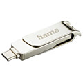 hama 182490 c rotate pro usb stick usb c 31 30 64gb 70mb s silver extra photo 1