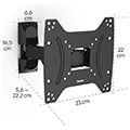 hama 220821 tv wall bracket swivel tilt 122 cm 48 up to 20 kg extra photo 12