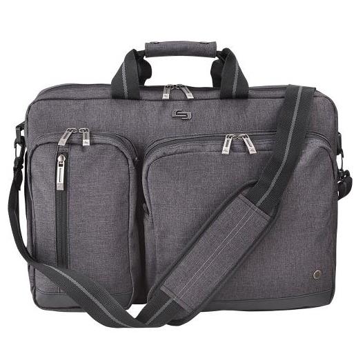 Solo Ubn31010 Urban Convertible Laptop Briefcase Backpack Grey