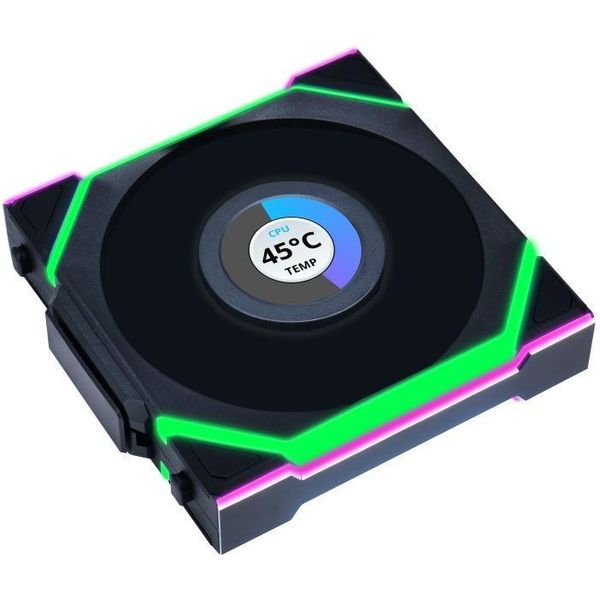 LIAN LI UNIFAN SL WIRELESS LCD 120 -3PCS BLACK (TRIPLE PACK INCLUDE CONTROLLER) - CASE FAN
