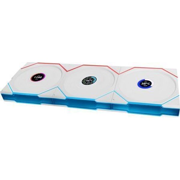 LIAN LI UNIFAN TL-LCD WIRELESS 120 WHITE (3PCS &amp; CONTROLLER) CASE FAN