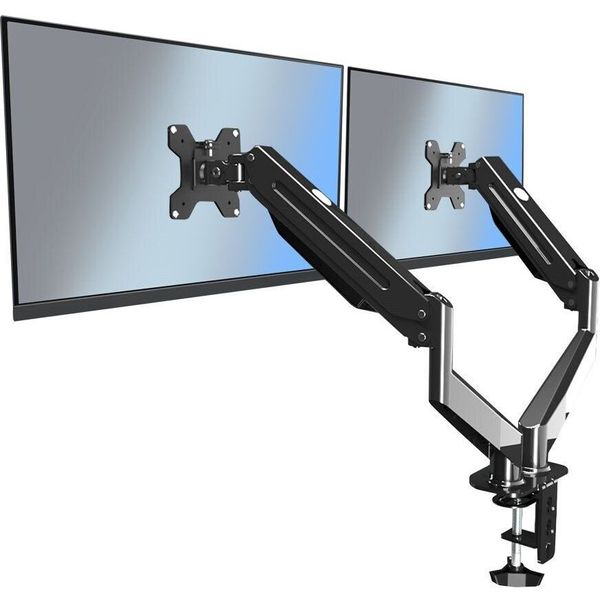 ESPERANZA ERW020 DESK HOLDER WITH GAS SPRING FOR 2 COMPUTER MONITORS 17-27 MACHE