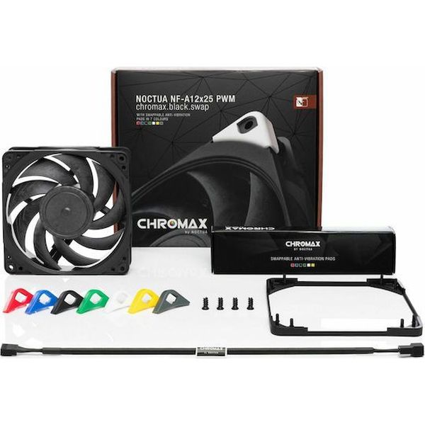 NOCTUA NF-A12X15 PWM CHROMAX.BLACK.SWAP CASE FAN 120MM