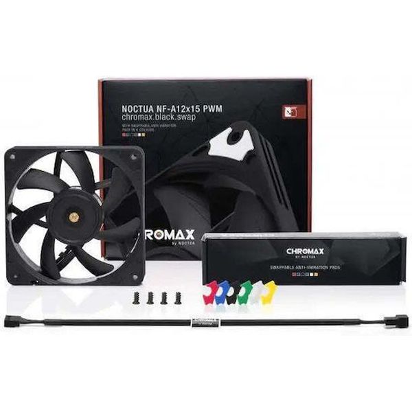 NOCTUA NF-A12X15 PWM CHROMAX.BLACK.SWAP CASE FAN 120MM