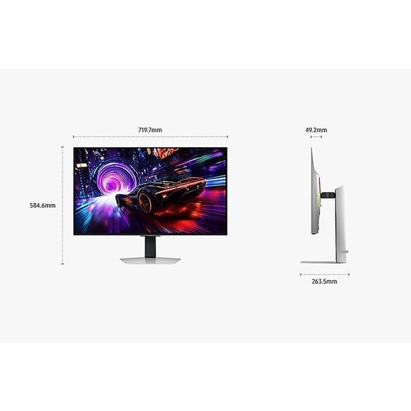ΟΘΟΝΗ SAMSUNG ODYSSEY LS32FG812SUXEN 32'' OLED DUAL 4K 240HZ SILVER