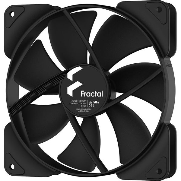 FRACTAL DESIGN ASPECT 14 PWM BLACK CASE FAN 140 MM