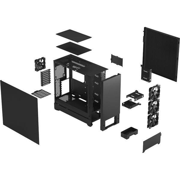CASE FRACTAL DESIGN POP XL SILENT BLACK SOLID MIDI TOWER