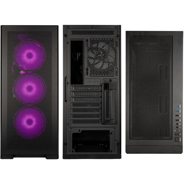 KOLINK UNITY MESHBAY ARGB MIDI ATX TOWER CASE - 400MM CLEARANCE (4 PRE-INSTALLED FANS &amp; CONTROLLER)