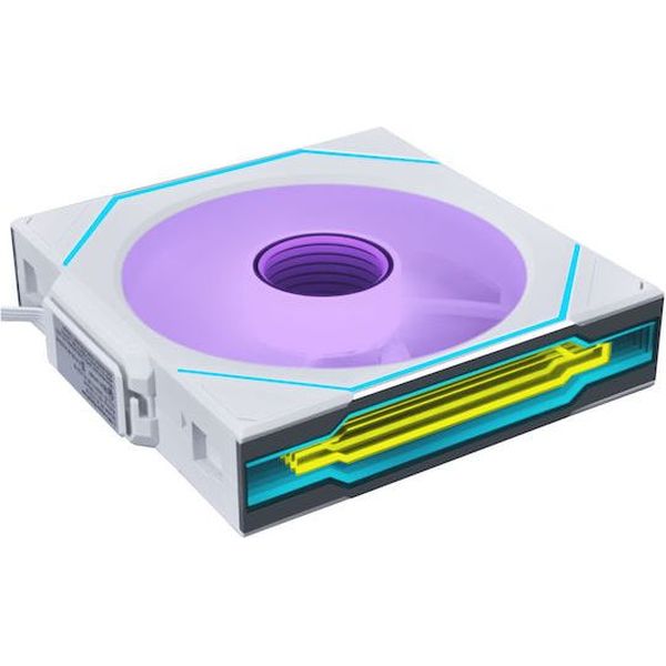LIAN LI UNI FAN INFINITY SL - WIRELESS - 140 - REVERSE - WHITE - ARGB PWM FAN (1PCS) NO CONTROLLER
