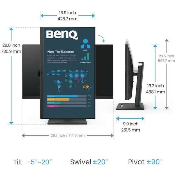 ΟΘΟΝΗ BENQ BL3290QT IP 32'' QUAD HD SPEAKERS BLACK