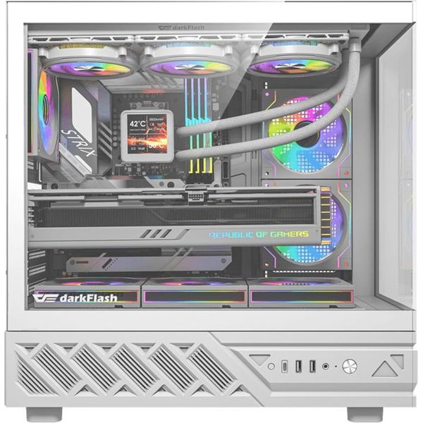 ΘΗΚΗ ΥΠΟΛΟΓΙΣΤΗ DARKFLASH DS950V ΜΕ ΟΘΟΝΗ (ΛΕΥΚΗ) + 6 ΑΝΕΜΙΣΤΗΡΕΣ