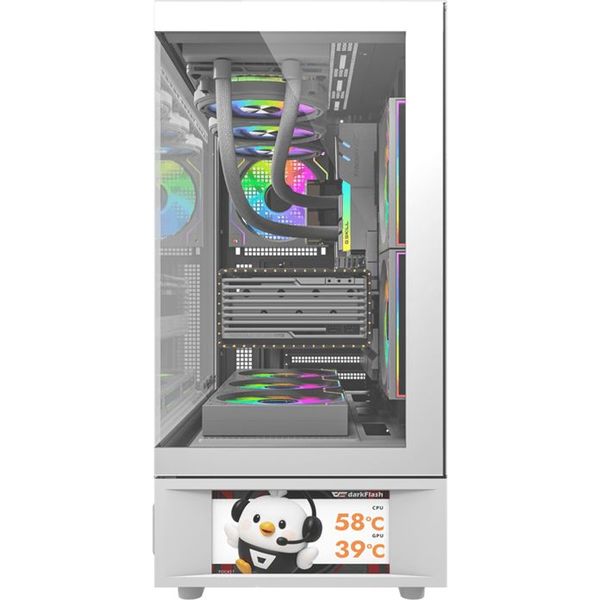 ΘΗΚΗ ΥΠΟΛΟΓΙΣΤΗ DARKFLASH DS950V ΜΕ ΟΘΟΝΗ (ΛΕΥΚΗ) + 6 ΑΝΕΜΙΣΤΗΡΕΣ