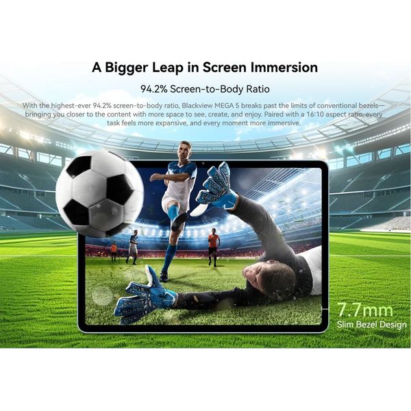 TABLET SET BLACKVIEW 4G OCTACORE 12.2' (8GB+256GB) ANDROID 16 GREY MEGA5-8256-GR