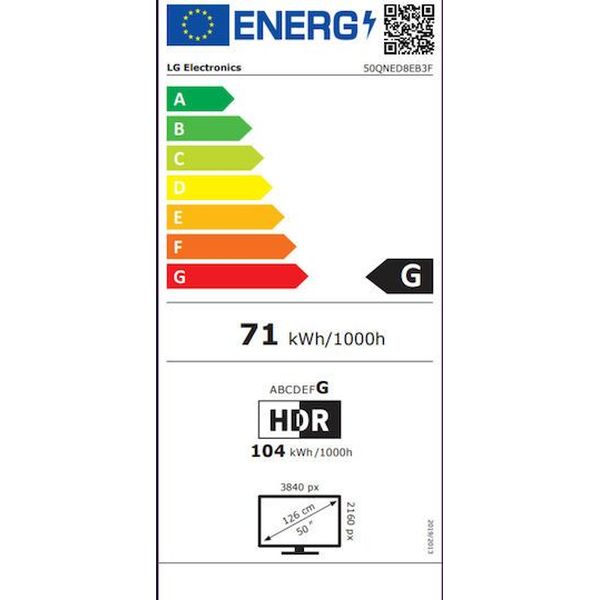 TV LG 50QNED8EB3F 50'' ULTRA HD 4K MINI LED EVO AI SMART 2026