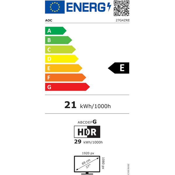 ΟΘΟΝΗ AOC 27G4ZRE 27'' LED 260HZ FHD BLACK