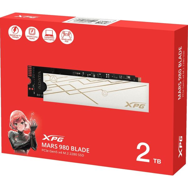 SSD ADATA XPG MARS 980 BLADE 2TB NVME PCIE GEN5 X4 M.2 2280 SMAR-980B-2TCS