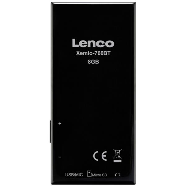 Lenco Xemio760 BT 8GB MP4 Player With Bluetooth Black Mp3 player