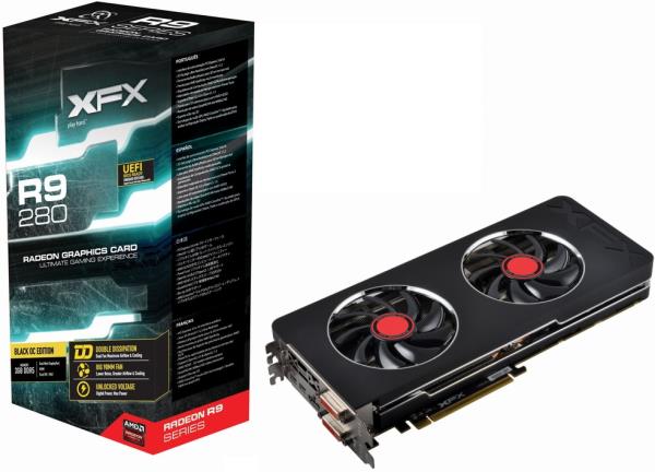 XFX AMD Radeon R9 280 R9-280a-tdbd Black Edition Double Dissipation 3GB ...