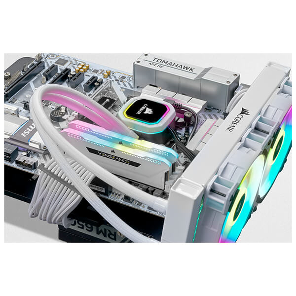 RAM CORSAIR CMH64GX4M4E3200C16W VENGEANCE RGB PRO SL WHITE 64GB (4X16GB) DDR4 3200MHZ QUAD KIT