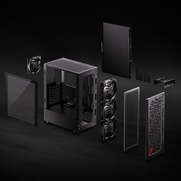 CASE ADATA XPG VALOR AIR MID TOWER BLACK