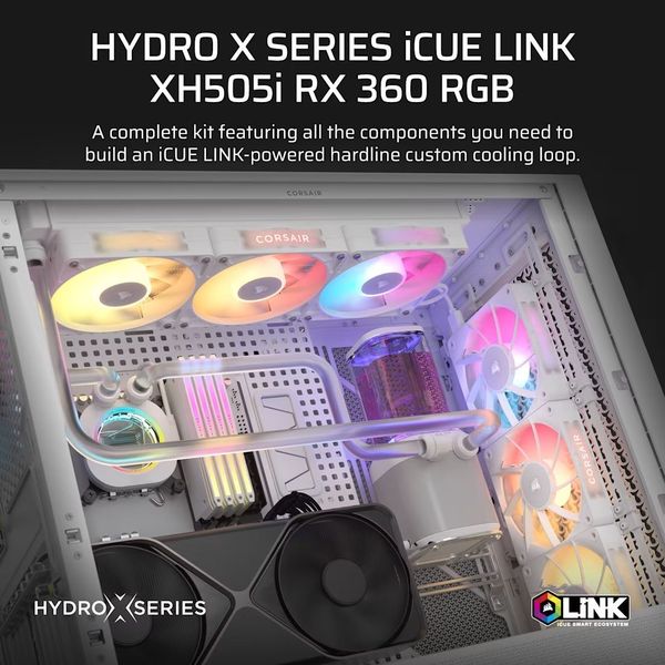 CORSAIR HYDROX XH505I ICUE LINK CUSTOM COOLING KIT (WHITE)