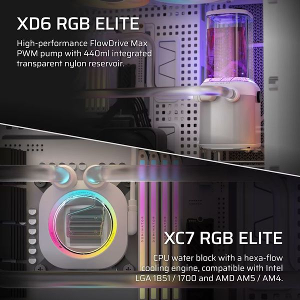 CORSAIR HYDROX XH505I ICUE LINK CUSTOM COOLING KIT (WHITE)