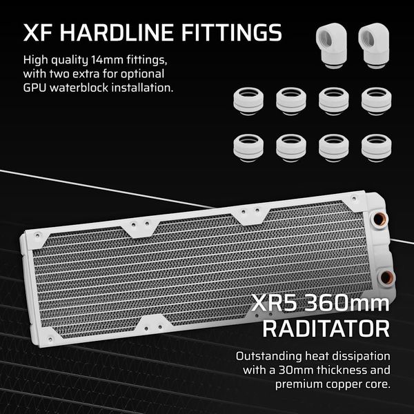 CORSAIR HYDROX XH505I ICUE LINK CUSTOM COOLING KIT (WHITE)