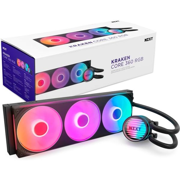 NZXT KRAKEN CORE 360 RGB 360MM RGB AIO LIQUID COOLER RL-KR36C-B1