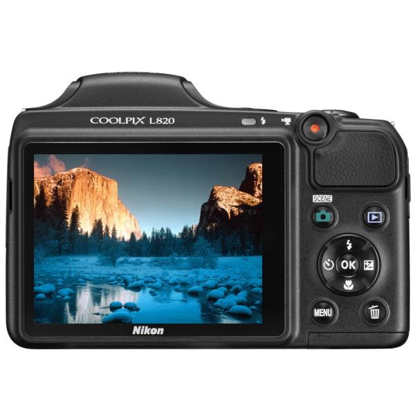 Nikon Coolpix L820 Black Ψηφιακες φωτογραφικες μηχανες (PER.568081)