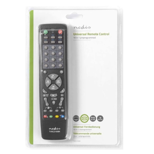Nedis Tvrc2100bk Universal Remote Control Preprogrammed Control 10
