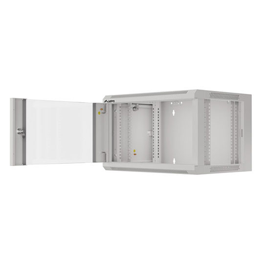 Rack A Parete Lanberg Doppia Sezione 19" 6U/600x600 Mm Grigio - Montaggio A Parete Per Server E Apparecchiature