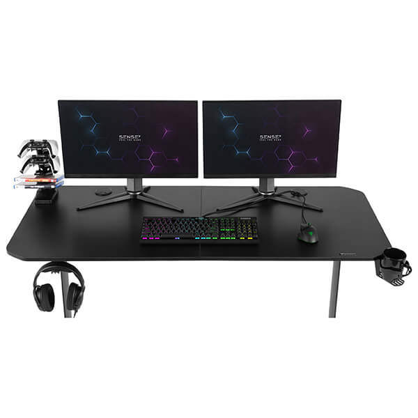 Sense7 Gaming Desk Nomad Basic Black 140x60cm Gaming desks (PER.582275)