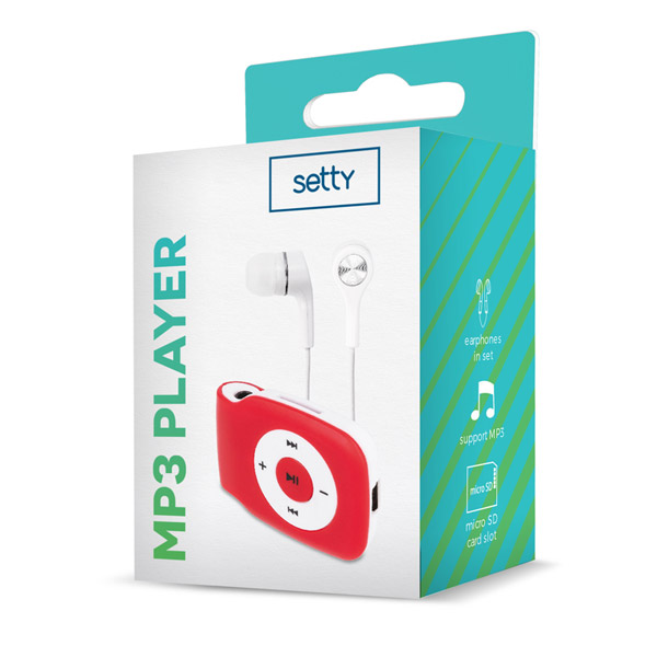 Setty MP3 RED Slot + Earphones Mp3 player (PER.585937)