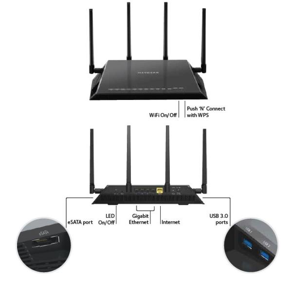 Netgear Nighthawk X4 R7500 Ac2350 Smart Wifi Router Router (PER.615699)