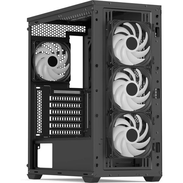 CASE AEROCOOL D501A-G-BK-V2 MIDI TOWER WINDOW BLACK