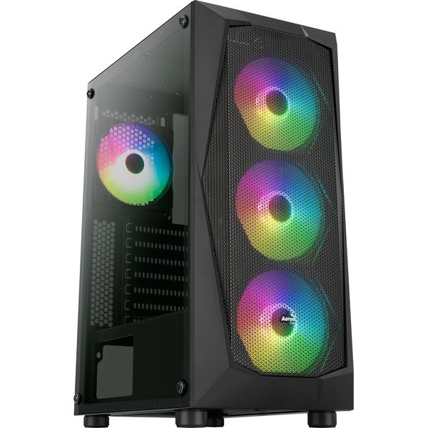 CASE AEROCOOL FALCON Α-BK-V2 MIDI TOWER WINDOW BLACK