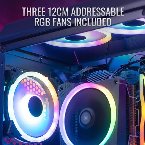 CASE AEROCOOL SPLINTER DUO-G-BK-V1 MIDI TOWER TEMPERED GLASS BLACK